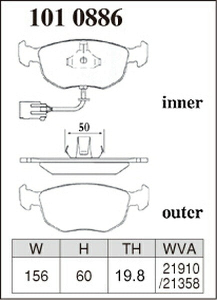 DIXCEL ブレーキパッド Mタイプ FORD モンデオ WF0NSE/WF0FSE 1993〜1997/12 フロント左右セット 1010886