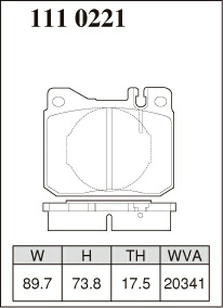 DIXCEL ブレーキパッド ESタイプ MERCEDES BENZ W126 126036 1980〜1985/09 フロント左右セット 1110221