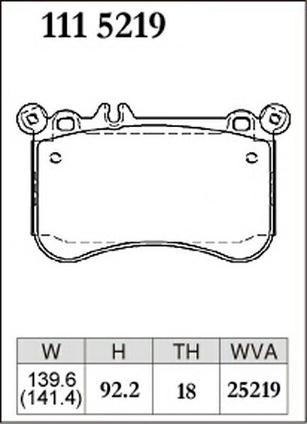 DIXCEL ブレーキパッド Mタイプ MERCEDES BENZ R172 172475 2011/05〜2016/06 フロント左右セット 1115219