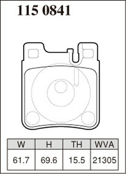 DIXCEL ブレーキパッド Mタイプ MERCEDES BENZ W210(ワゴン) E55T 1998/10〜2003/10 リア左右セット 1150841