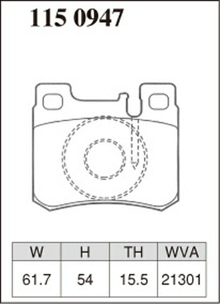 DIXCEL ブレーキパッド Mタイプ MERCEDES BENZ W202(セダン) 202028 1993〜2000 リア左右セット 1150947