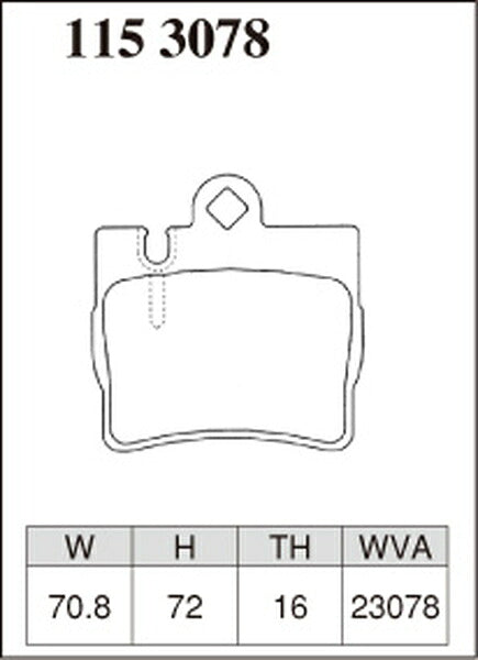DIXCEL ブレーキパッド Mタイプ MERCEDES BENZ W215 215378 2001/09〜2003/08 リア左右セット 1153078