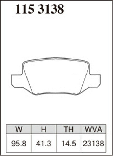 DIXCEL ブレーキパッド Pタイプ MERCEDES BENZ W168 168032/168133 1999/10〜2005/02 リア左右セット 1153138