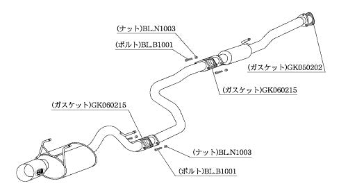 柿本改 Kakimoto.R シビック ハッチバック E-EK4 1995/9〜1998/9 【HS310】 マフラー カキモト カキモト カキモトR