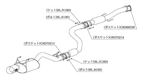 柿本改 Kakimoto.R インテグラ クーペ(2ドア) E-DC2 '99 7_M C前 1995/10〜1999/7 【HS335】 マフラー カキモト カキモト カキモトR