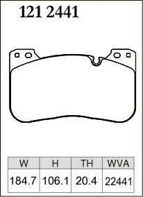 DIXCEL ブレーキパッド Pタイプ BMW M8 F91 F92 F93 AE44M GV44M 19/12〜 【1212441】 フロント左右セット