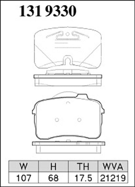 DIXCEL ブレーキパッド Zタイプ AUDI 200 QUATTRO 1989〜1991/12 フロント左右セット 1319330