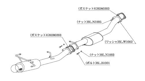 柿本改 HYPER FULLMEGA N1+ Rev. シルビア E-(C)S14 1993/10〜1999/1 【N31330】 マフラー カキモト カキモト ハイパーフルメガN1プラス レブ