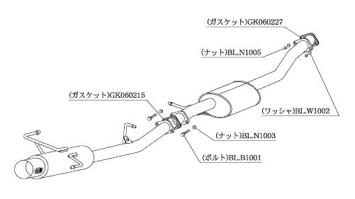 柿本改 HYPER FULLMEGA N1+ Rev. シルビア GF-S15 1999/1〜2002/8 【N31357】 マフラー カキモト カキモト ハイパーフルメガN1プラス レブ
