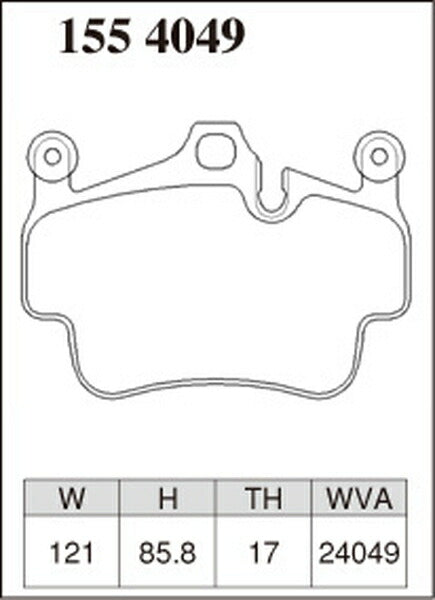 DIXCEL ブレーキパッド Zタイプ PORSCHE ケイマン 987MA121 2008/11〜2009/07 フロント左右セット 1554049