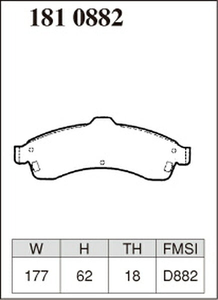 DIXCEL ブレーキパッド Mタイプ CHEVROLET トレイルブレイザー T360/T360G 2001〜2005 フロント左右セット 1810882