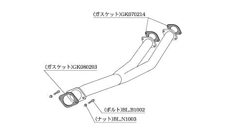 柿本改 フロントパイプ Standard スカイライン GT-R E-BCNR33 1995/1〜1999/1 【NF307】 カキモト カキモト フロントパイプ スタンダード