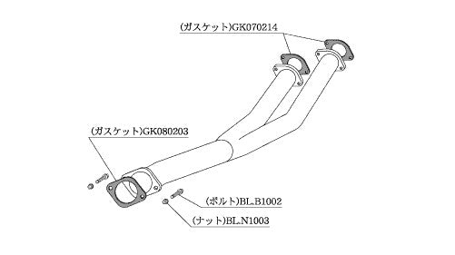 柿本改 フロントパイプ Standard スカイライン GT-R GF-BNR34 1999/1〜2002/8 【NF352】 カキモト カキモト フロントパイプ スタンダード