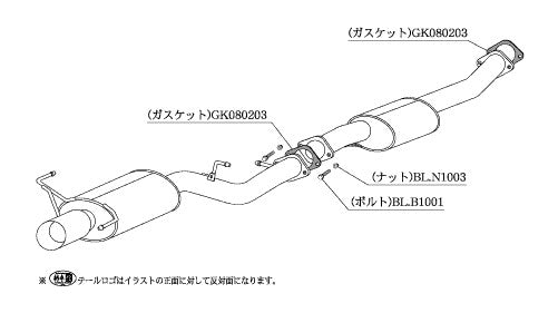 柿本改 Kakimoto.R スカイライン クーペ(2ドア) E-ECR33 1993/8〜1998/5 【NS309】 マフラー カキモト カキモト カキモトR