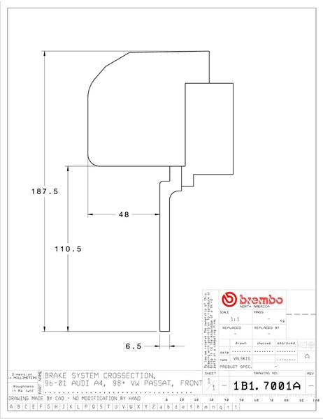 brembo GT-KIT AUDI A4(B5) 1996〜2001 1B1.7001A/1B2.7001A