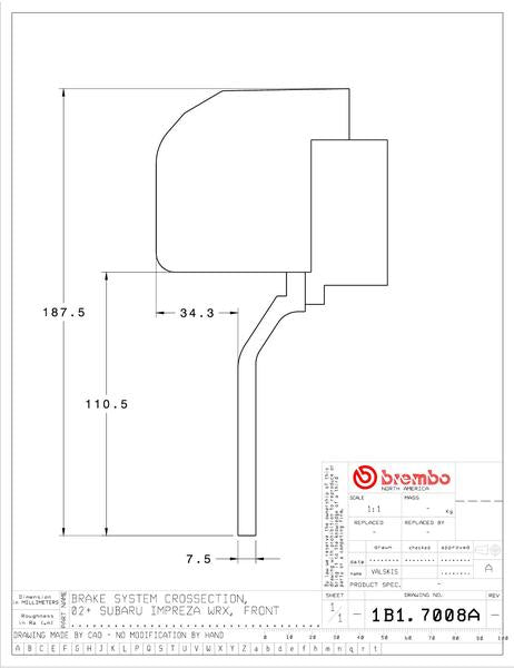 brembo GT-KIT スバル インプレッサ/WRX 2002〜2007 1B1.7008A/1B2.7008A