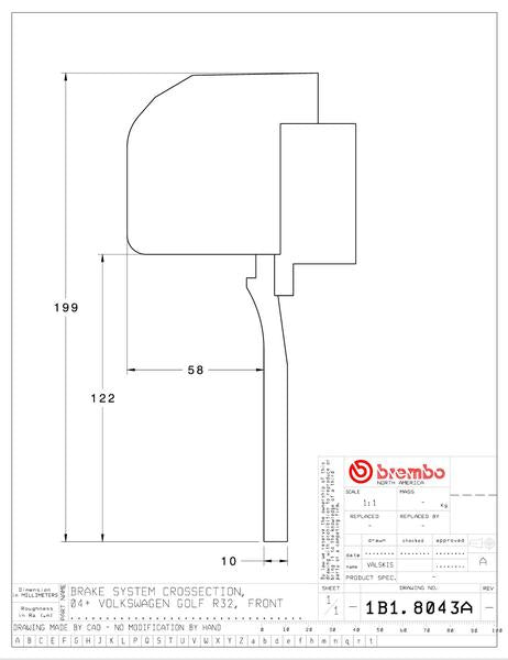brembo GT-KIT VOLKSWAGEN ゴルフIV 2004〜2005 1B1.8043A/1B2.8043A