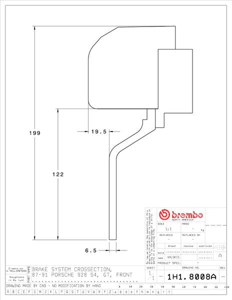 brembo GT-KIT PORSCHE 928 1987〜1991 1H1.8008A/1H2.8008A