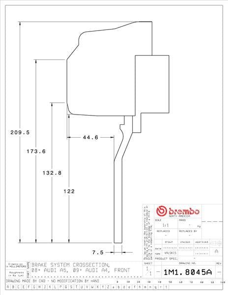 brembo GT-KIT AUDI A4(B8) 2009〜2016 1M1.8045A/1M2.8045A
