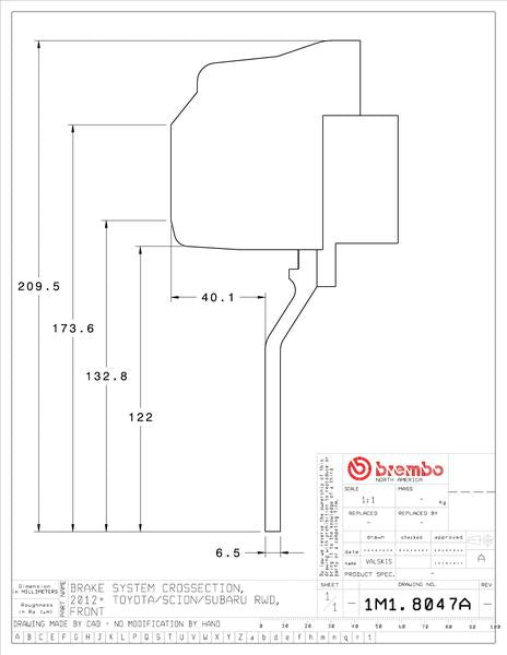 brembo GT-KIT トヨタ GT86 2012〜2021 1M1.8047A/1M2.8047A