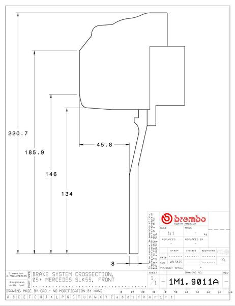 brembo GT-KIT MERCEDES BENZ SLK55 R171 2005〜2011 1M1.9011A/1M2.9011A