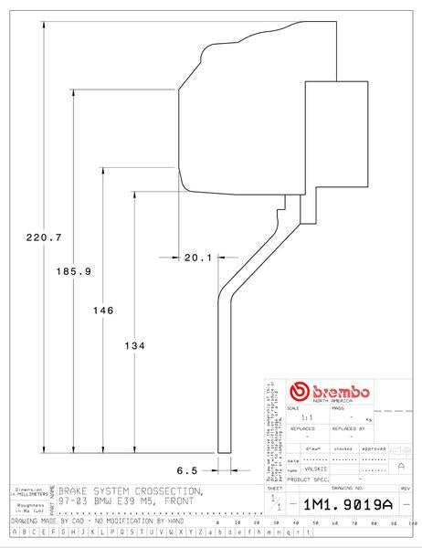 brembo GT-KIT BMW 5シリーズ E39/E39 M5 1997〜2003 1M1.9019A/1M2.9019A
