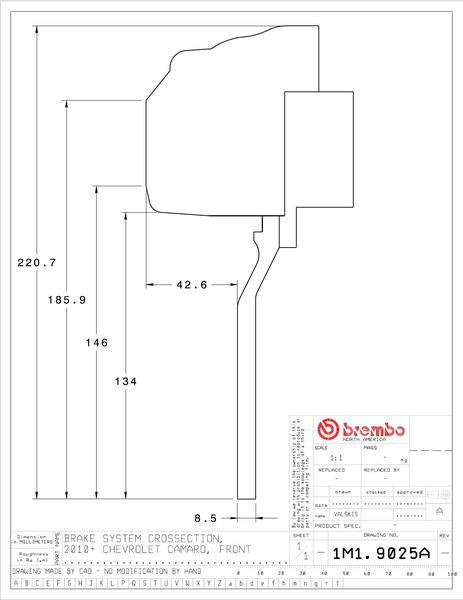 brembo GT-KIT CHEVROLET カマロ 2010〜2015 1M1.9025A/1M2.9025A