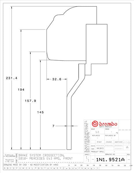 brembo GT-KIT MERCEDES BENZ E63 W212 2010〜2016 1N1.9521A/1N2.9521A