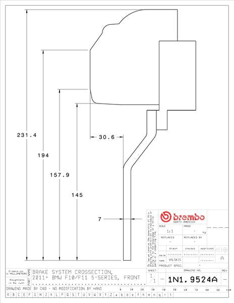 brembo GT-KIT BMW F10/F11 2011〜2016 1N1.9524A/1N2.9524A