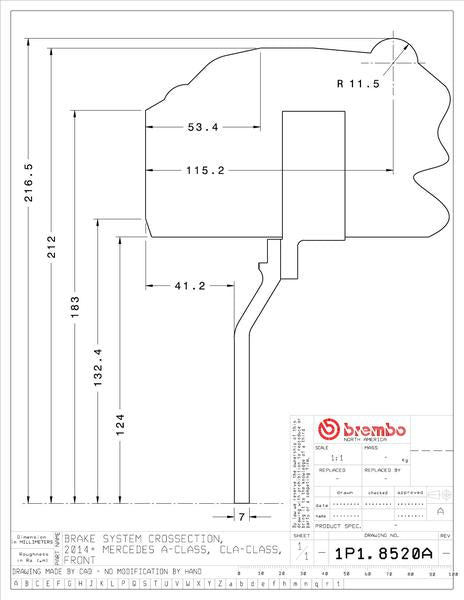 brembo GT-KIT MERCEDES BENZ A250 W176 2014〜2018 1P1.8520A