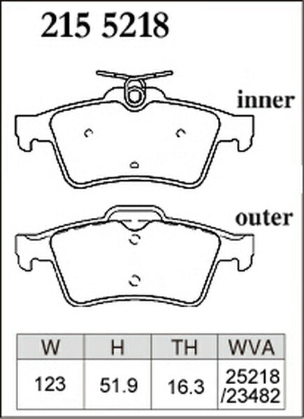 DIXCEL ブレーキパッド Zタイプ PEUGEOT 508/508 SW W25F02/W2W5F02 2011/07〜2014/12 リア左右セット 2155218