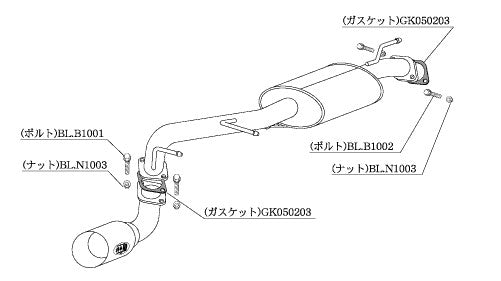 柿本改 Kakimoto.R ワゴンR RR TA-MC22S 5 6型 2002/9〜2003/9 【SS309】 マフラー カキモト カキモト カキモトR