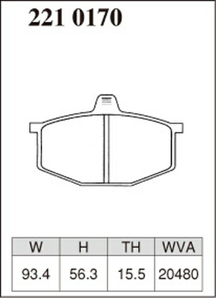 DIXCEL ブレーキパッド Mタイプ RENAULT R5 1222/1392/1227/1397/1229/1399 1972〜1985 フロント左右セット 2210170