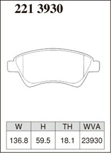 DIXCEL ブレーキパッド Zタイプ RENAULT メガーヌII(ワゴン) KMK4M/KMF4 2004/06〜2005/09 フロント左右セット 2213930