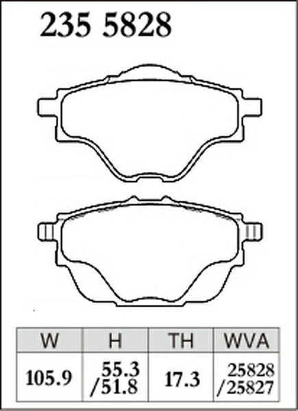 DIXCEL ブレーキパッド Zタイプ CITROEN DS7 クロスバック X745G06 2018/07〜2021/05 リア左右セット 2355828