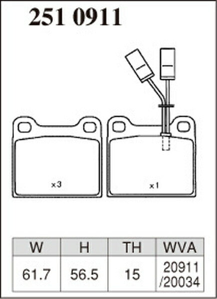 DIXCEL ブレーキパッド Pタイプ ALFA ROMEO アルフェッタ 1983〜1986 フロント左右セット 2510911