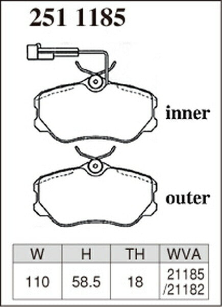 DIXCEL ブレーキパッド Zタイプ LANCIA テーマ L34B2/A834B2 1989〜1992 フロント左右セット 2511185