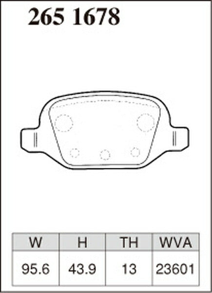 DIXCEL ブレーキパッド ESタイプ FIAT プント 188A1/188A6 2003〜2006/05 リア左右セット 2651678