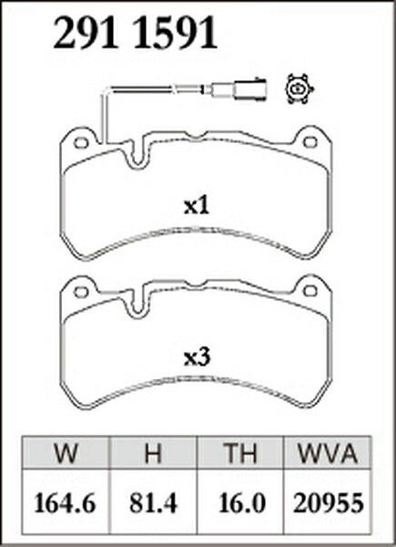 DIXCEL ブレーキパッド Pタイプ MASERATI ギブリ MG30C/MG30D 2017/11〜 フロント左右セット 2911591