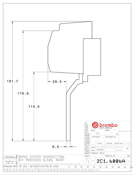 brembo GT-KIT MERCEDES BENZ SL500/SL550 R230 2009〜2012 2C1.6006A/2C2.6006A