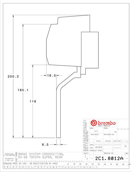 brembo GT-KIT トヨタ スープラ 1993〜1998 2C1.8012A/2C2.8012A