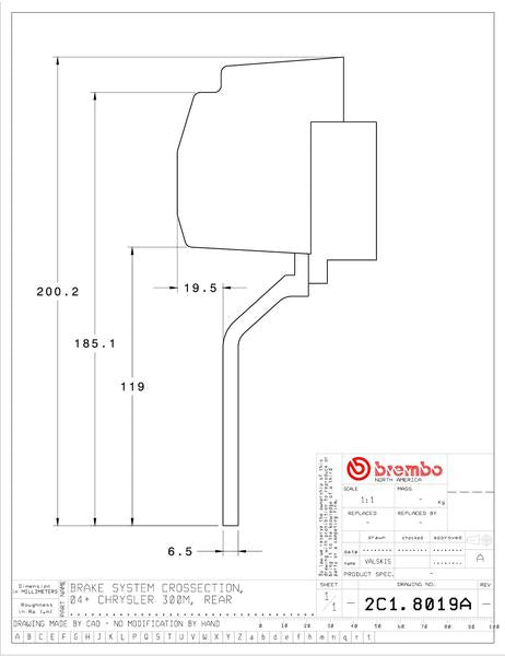 brembo GT-KIT CHRYSLER 300C 2011〜 2C1.8019A/2C2.8019A