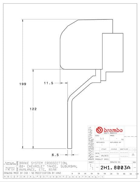brembo GT-KIT GMC 1500 シエラ/サバーバン/ユーコン/デナリ 2000〜2006 2H1.8003A/2H2.8003A
