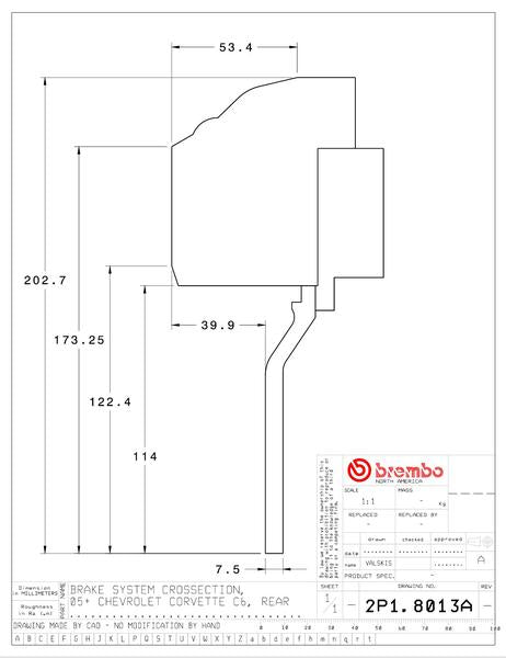 brembo GT-KIT CHEVROLET コルベット 2005〜2009 2P1.8013A/2P2.8013A