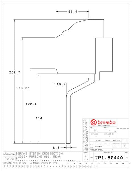 brembo GT-KIT PORSCHE 991 2012〜2016 2P1.8044A/2P2.8044A