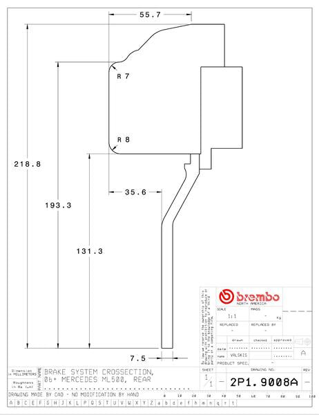 brembo GT-KIT MERCEDES BENZ GL450/GL550 2006〜2012 2P1.9008A/2P2.9008A