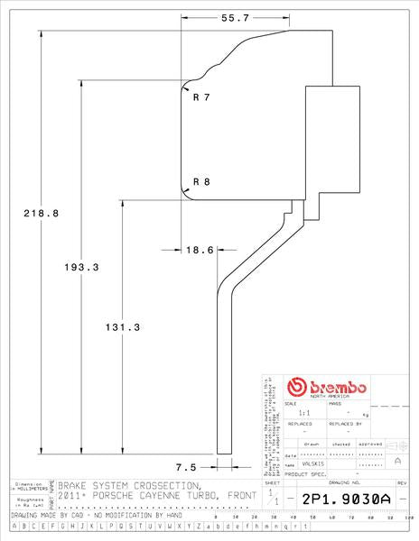 brembo GT-KIT PORSCHE 958カイエン 2011〜2018 2P1.9030A/2P2.9030A