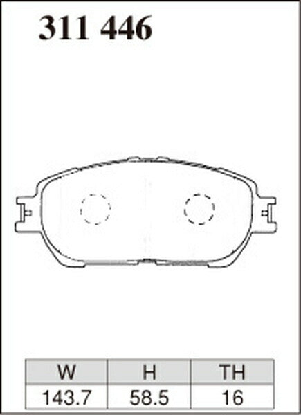 DIXCEL ブレーキパッド Xタイプ トヨタ アルファード/ヴェルファイア ANH10W/ANH15W/MNH10W/MNH15W 2002/05〜2008/04 フロント左右セット 311446