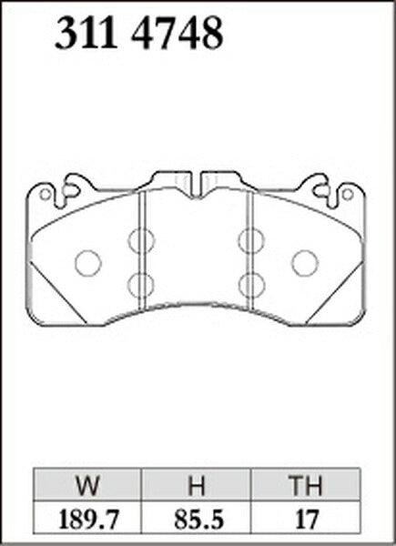DIXCEL ブレーキパッド Mタイプ レクサス RC F USC10 2014/09〜 フロント左右セット 3114748
