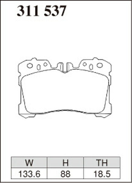 DIXCEL ブレーキパッド Zタイプ レクサス LS460 USF41/USF45/USF46 2006/08〜2017/10 フロント左右セット 311537